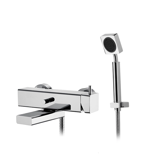 Bath/Shower Mixer W/Hand Shower & Hose & Wall Bracket