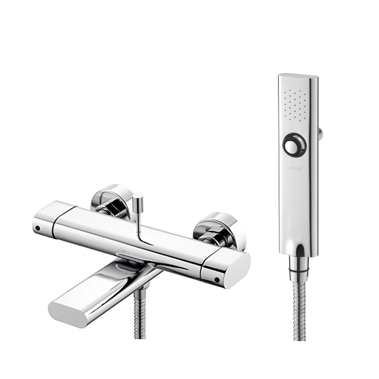 Bath/Shower Mixer W/ Hand Shower & Hose & Wall Bracket