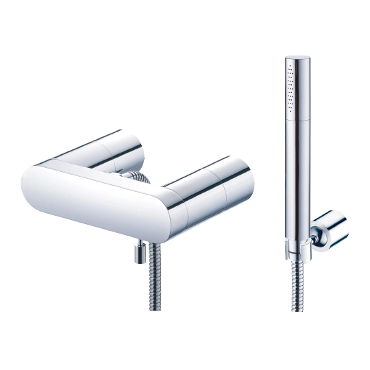 Bath/Shower Mixer W/Hand Shower & Hose & Wall Bracket