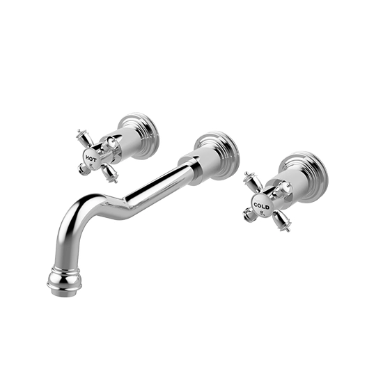 Two-Handle Wall-Mounted Basin Faucet