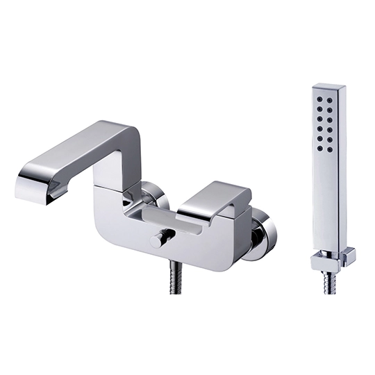 Bath/Shower Mixer W/ Hand Shower & Hose & Wall Bracket